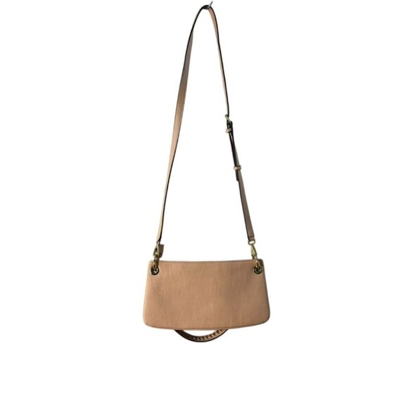 Calvin Klein Blush Pink Leather Crossbody Bag With Gold Chain Strap & Adjustable - Picture 8 of 12